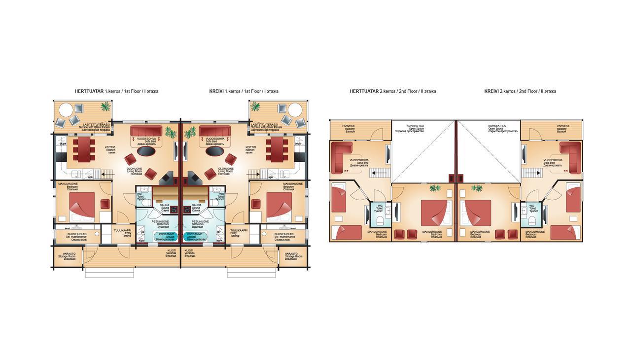 Vuokatin Aateli Kreivi Apartment Vuokatti Ngoại thất bức ảnh
